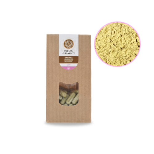 Damiana Capsules Front View Contents